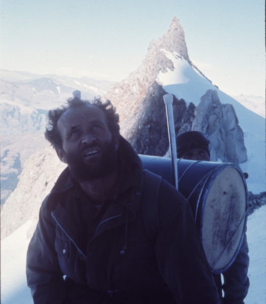 Franco Solina verso il Pilone Orientale del Fitz Roy