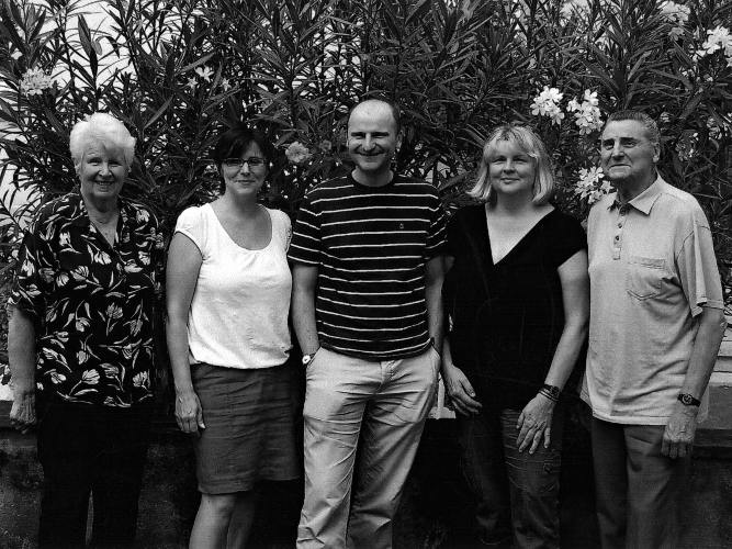Franco Aste con la famiglia