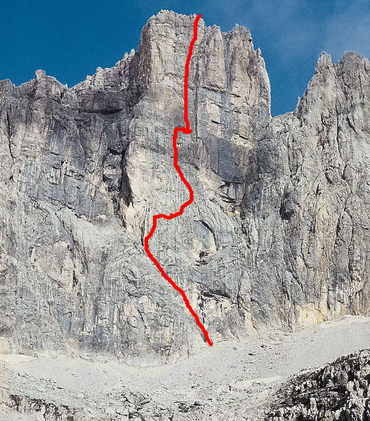 Cima Sud di Pratofiorito. Parete Est
