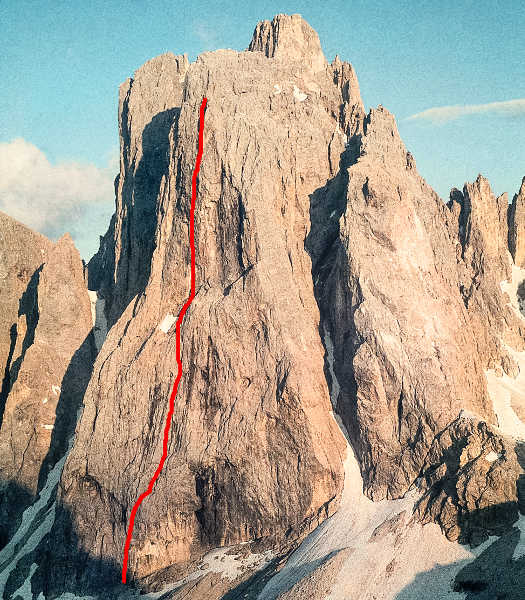 Punta Chiggiato via della parete Nord